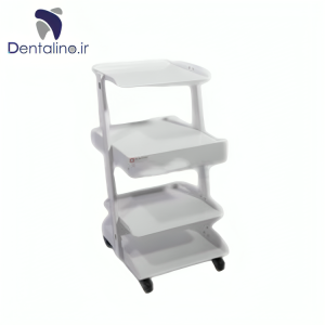 سرویتور دندانپزشکی سه طبقه فلزی کشودار مدل SD1