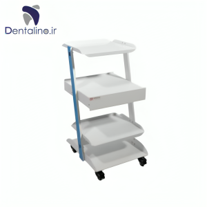 سرویتور دندانپزشکی سه طبقه فلزی کشودار مدل SD2