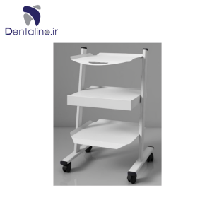 سرویتور دندانپزشکی سه طبقه با پایه معمولی کشودار مدل MCD