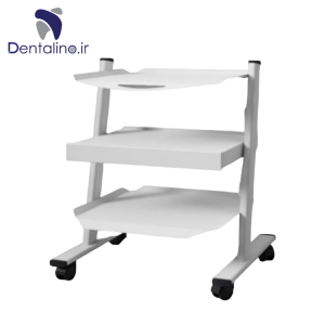 سرویتور دندانپزشکی سه طبقه با پایه پهن معمولی کشودار مدل MCD.1