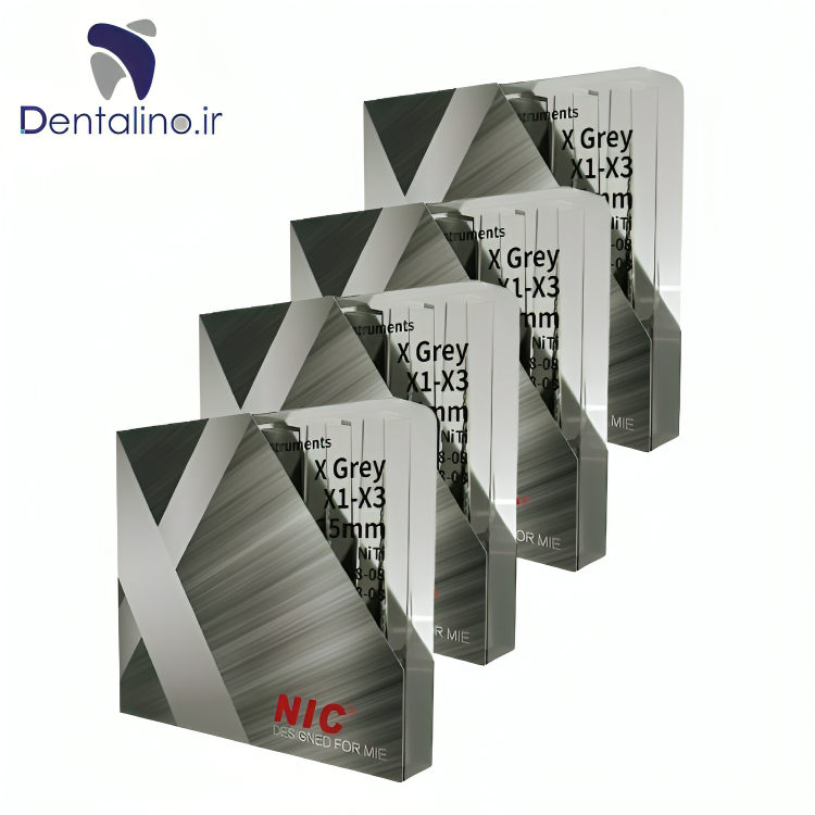 فایل روتاری کربن بلک X-Gray برند NIC طول 25