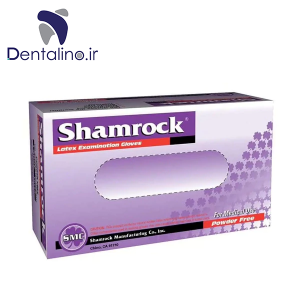 دستکش معاینه لاتکس بدون پودر Shamrock